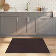 Dark brown bamboo rug