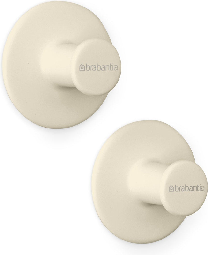 Brabantia renew towel hooks - 2 pieces - without drilling - soft beige