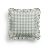 Cushion Cover Ruffled Vichy Check, Handmade