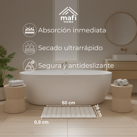 Flexible Diatomite Bath Mat, 39x60 cm