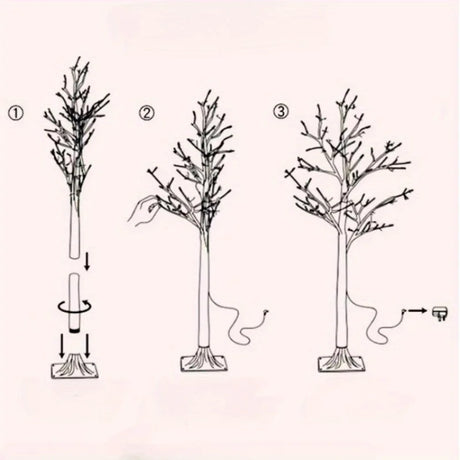 Birch Tree LED Light Decoration-4