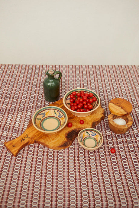 Chopping Board Olive Wood with Handle, Medium