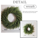 Christmas Pine Needle Garland Wreath For Door Decoration-2