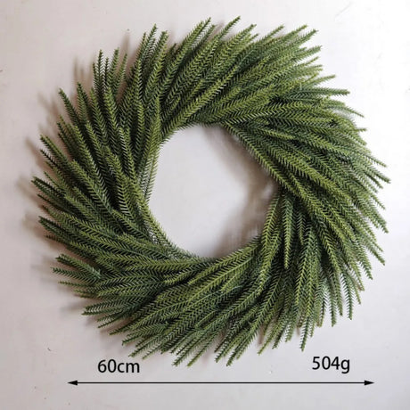 Christmas Pine Needle Garland Wreath For Door Decoration-3
