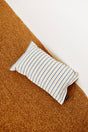 Blue chain-link pattern cushion cover