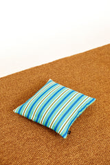 Cushion cover in the Hierbabuena weave, mint and blue, 50 x 50 cm