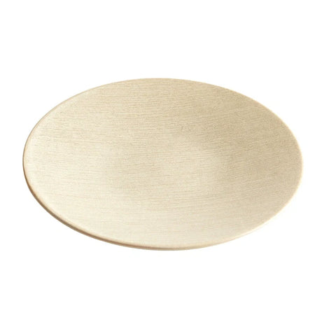 Flat Ceramic Dinner Plate, Beige or Brown
