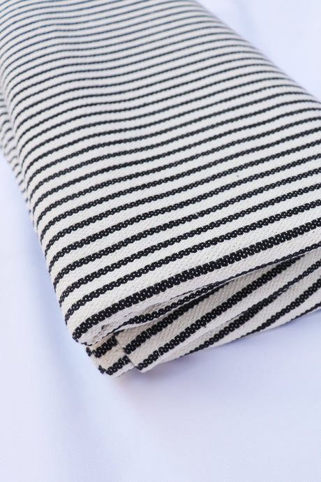 Tablecloth Loneta Black & White Stripe