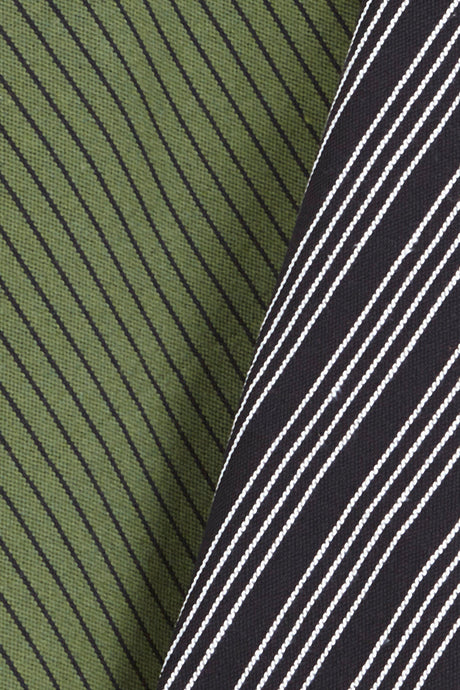 Tea Towels Canvas Green and Black, Set of 2