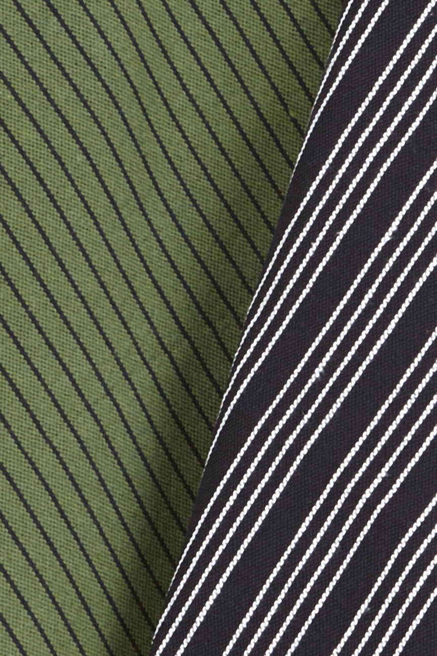 Tea Towels Canvas Green and Black, Set of 2