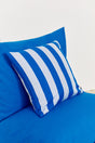 Cushion cover in blue awning canvas, 50 x 50 cm