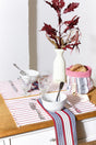 Two canvas placemats in burgundy