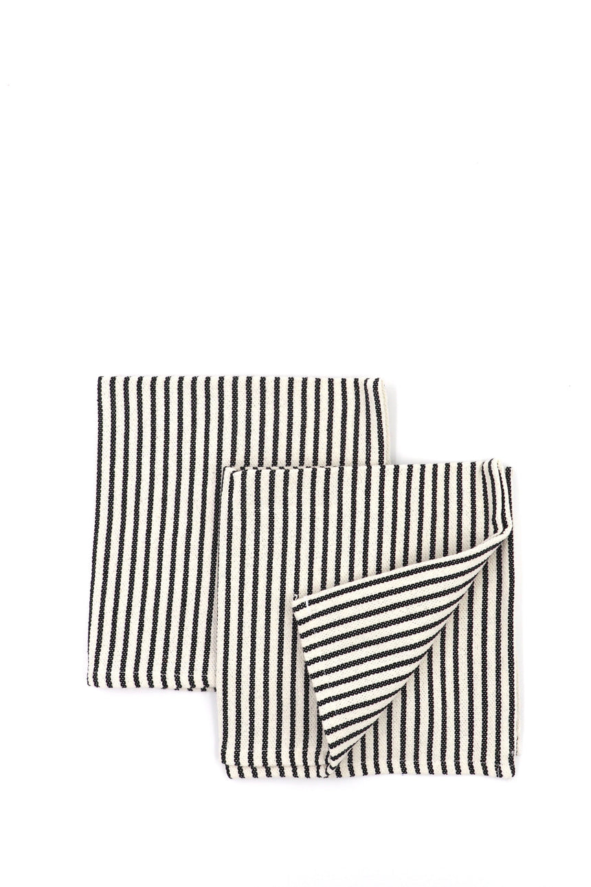 Napkin Loneta Black & White Stripe – Set of 2