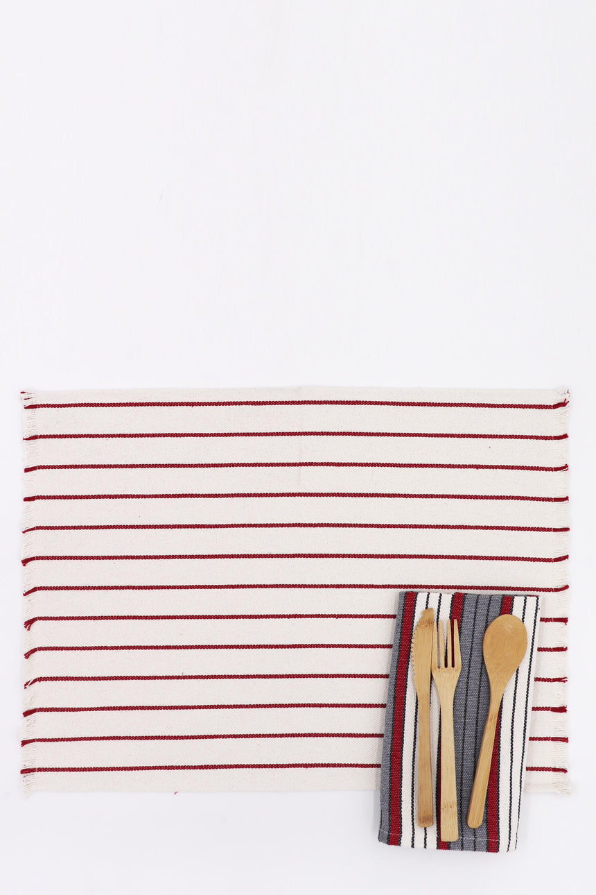 Placemats Canvas Burgundy, Set of 2