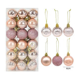 36pcs Rose Gold Christmas Balls - Xmas Tree Ornaments Set