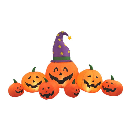 Inflatable Halloween Pumpkins with LED Lights, 245 cm