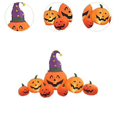 Inflatable Halloween Pumpkins with LED Lights, 245 cm