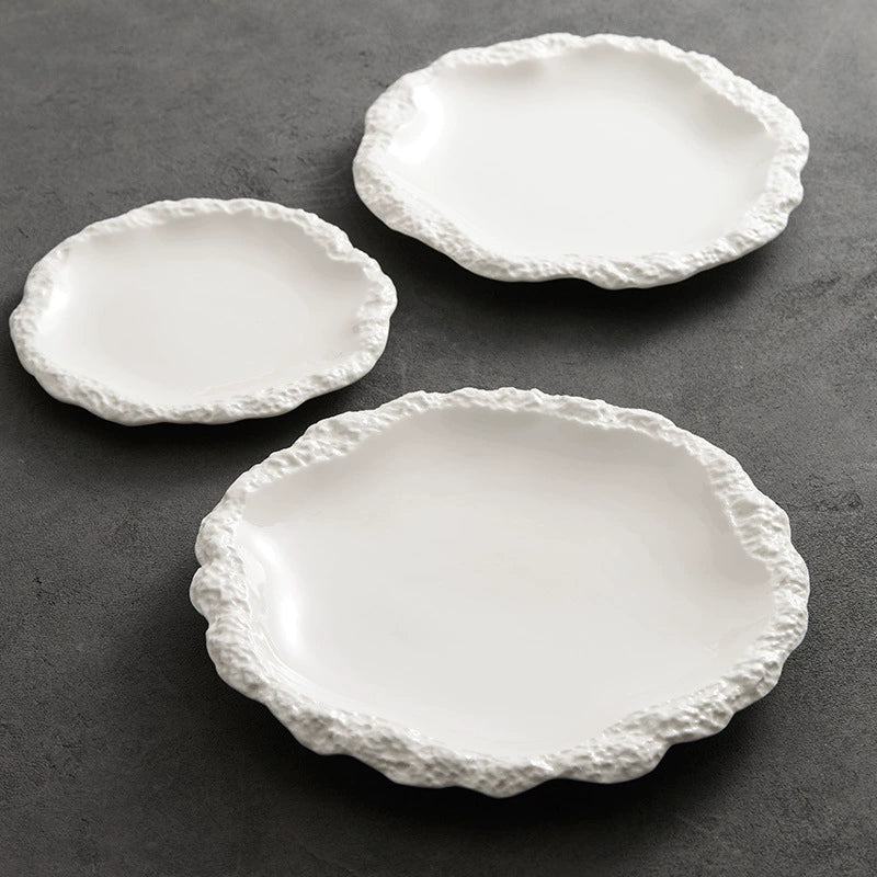 Rock Edge Matte Ceramic Plate