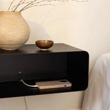 Wall-Mounted Bedside Table COMO – Floating Metal Nightstand