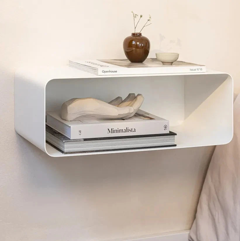 Wall-Mounted Bedside Table COMO – Floating Metal Nightstand