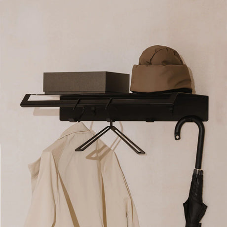 Wall Coat Rack Lyon – Shelf with Hooks