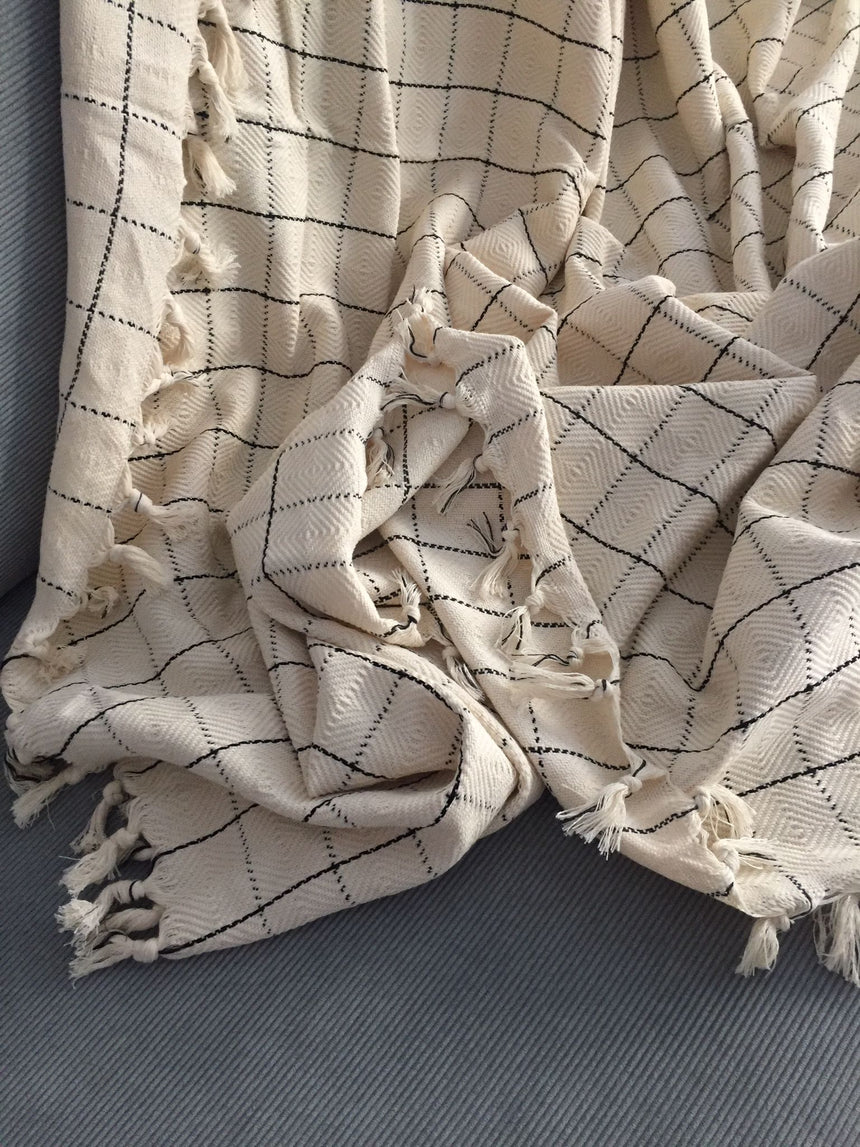 Göreme Handwoven Cotton Blanket, 240 x 200 cm