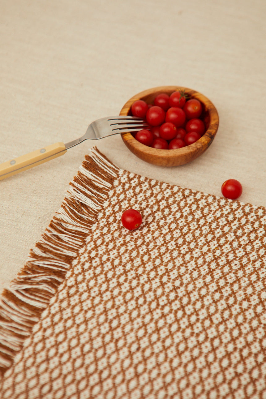 Placemats Birdseye Caramel, Set of 2
