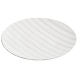 Stripe Relief White Ceramic Plate – Modern Minimalist Porcelain Dinnerware