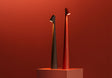 Slim portable aluminum table lamp with warm light