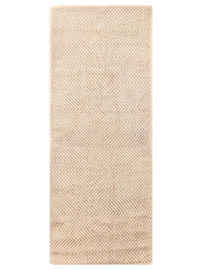 Natural jute runner with a herringbone weave