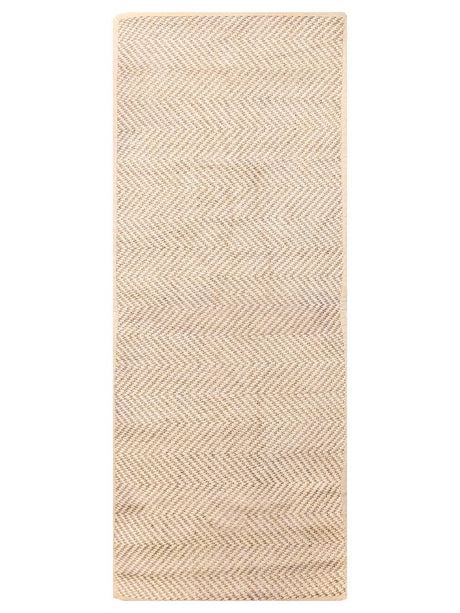 Natural jute runner with a herringbone weave