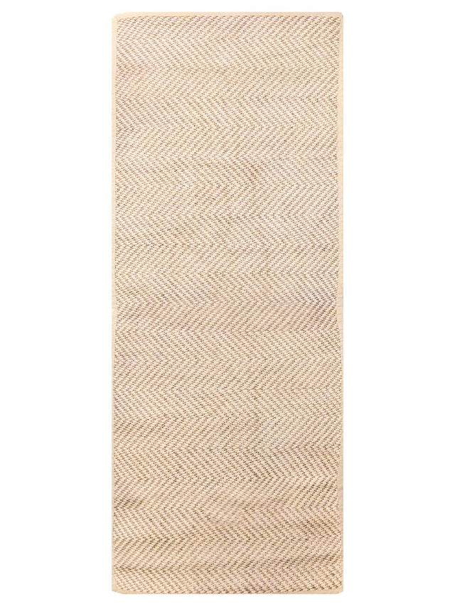 Natural jute runner with a herringbone weave