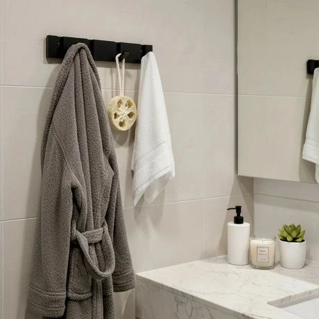 Wall Coat Rack Palermo, Black Metal