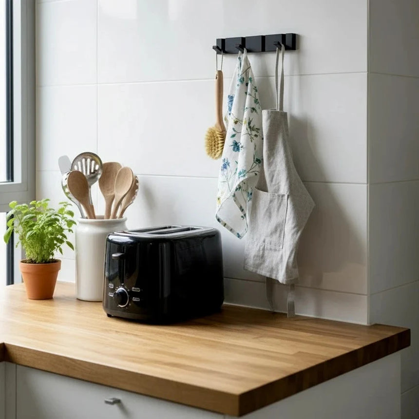 Wall Coat Rack Palermo, Black Metal
