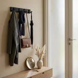 Wall Coat Rack Palermo, Black Metal