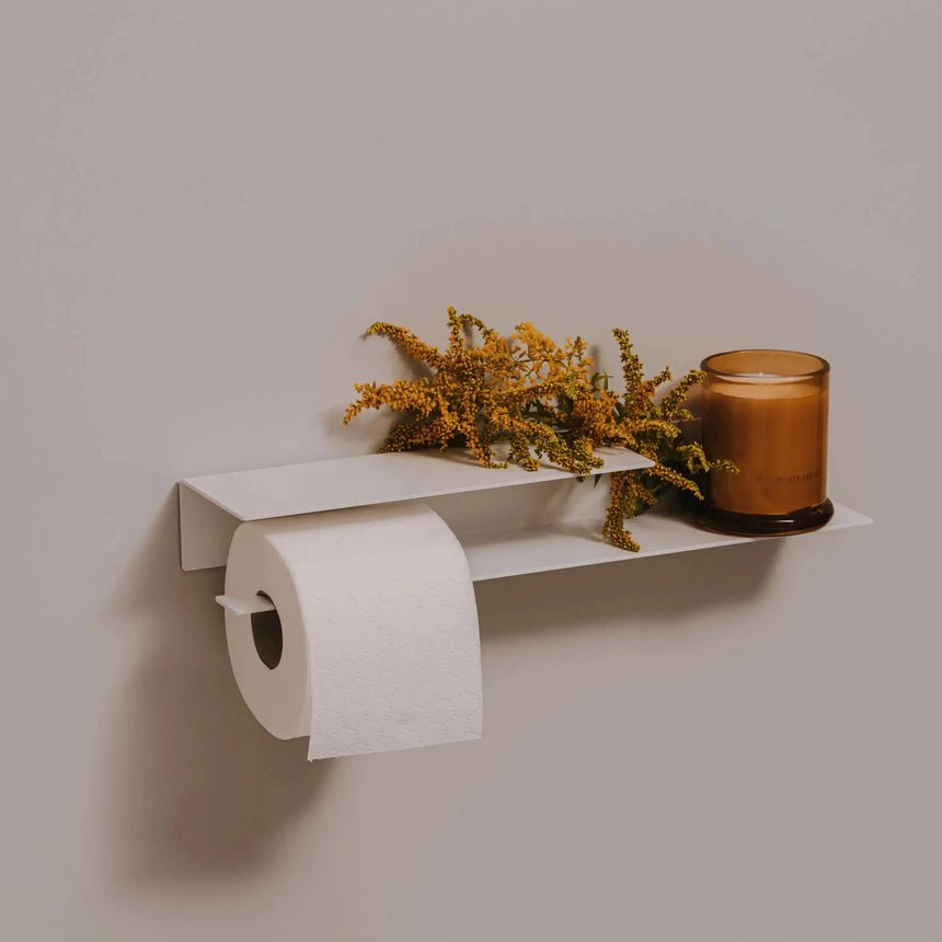 Toilet Roll Holder Berno with Shelf