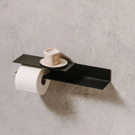 Toilet Roll Holder Berno with Shelf