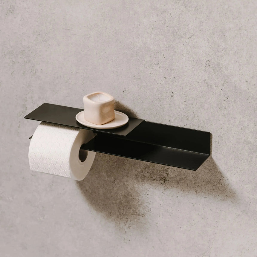 Toilet Roll Holder Berno with Shelf