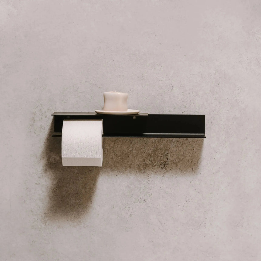 Toilet Roll Holder Berno with Shelf