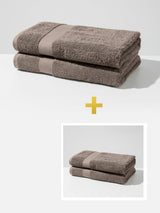 Set: cotton towel set – (2 pcs, 70 x 140 cm) and cotton towel set – (2 pcs, 50 x 90 cm)