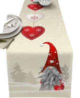 Christmas Linen Table Runner, 200 x 33 cm