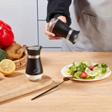 Glass Salt and Pepper Shakers with Stand