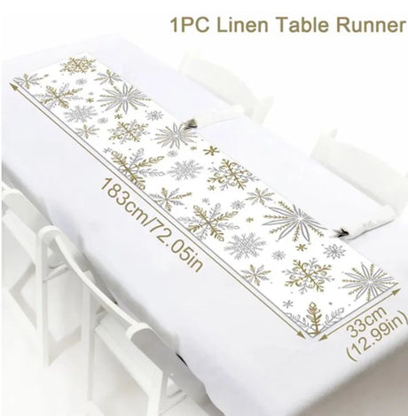 Merry Christmas Table Runner - Festive Season Decoration-1