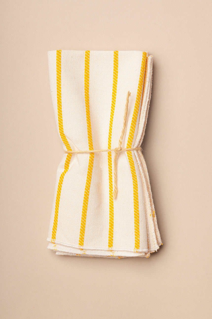 Napkins Chain Yellow, Set of 2
