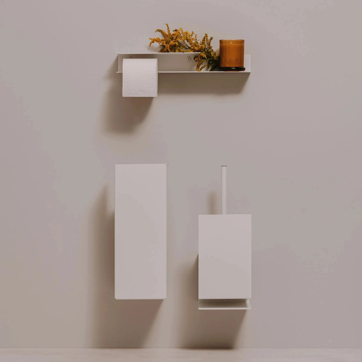 Toilet Roll Holder Berno with Shelf