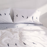 Trip Cotton Duvet Cover, White