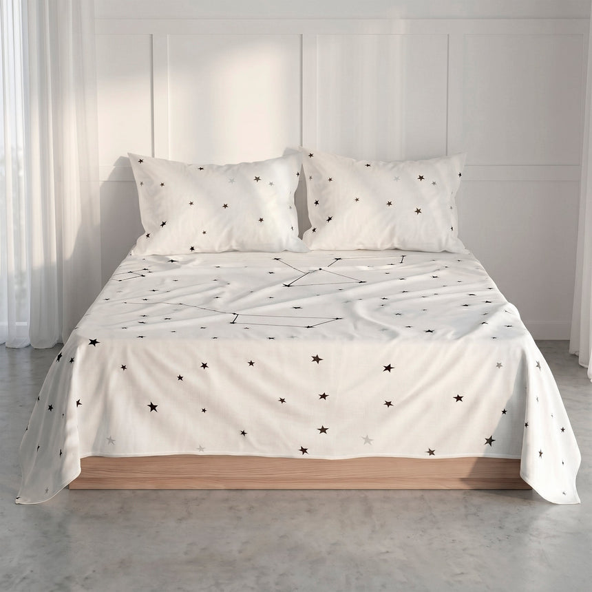 Constellation Cotton Flat Sheet, White