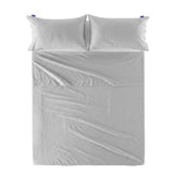 Basic Cotton Flat Sheet, Light Grey