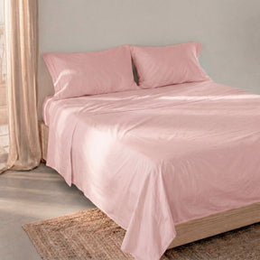 Pale Pink basic cotton flat sheet