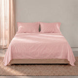 Basic Cotton Flat Sheet, Pale Pink